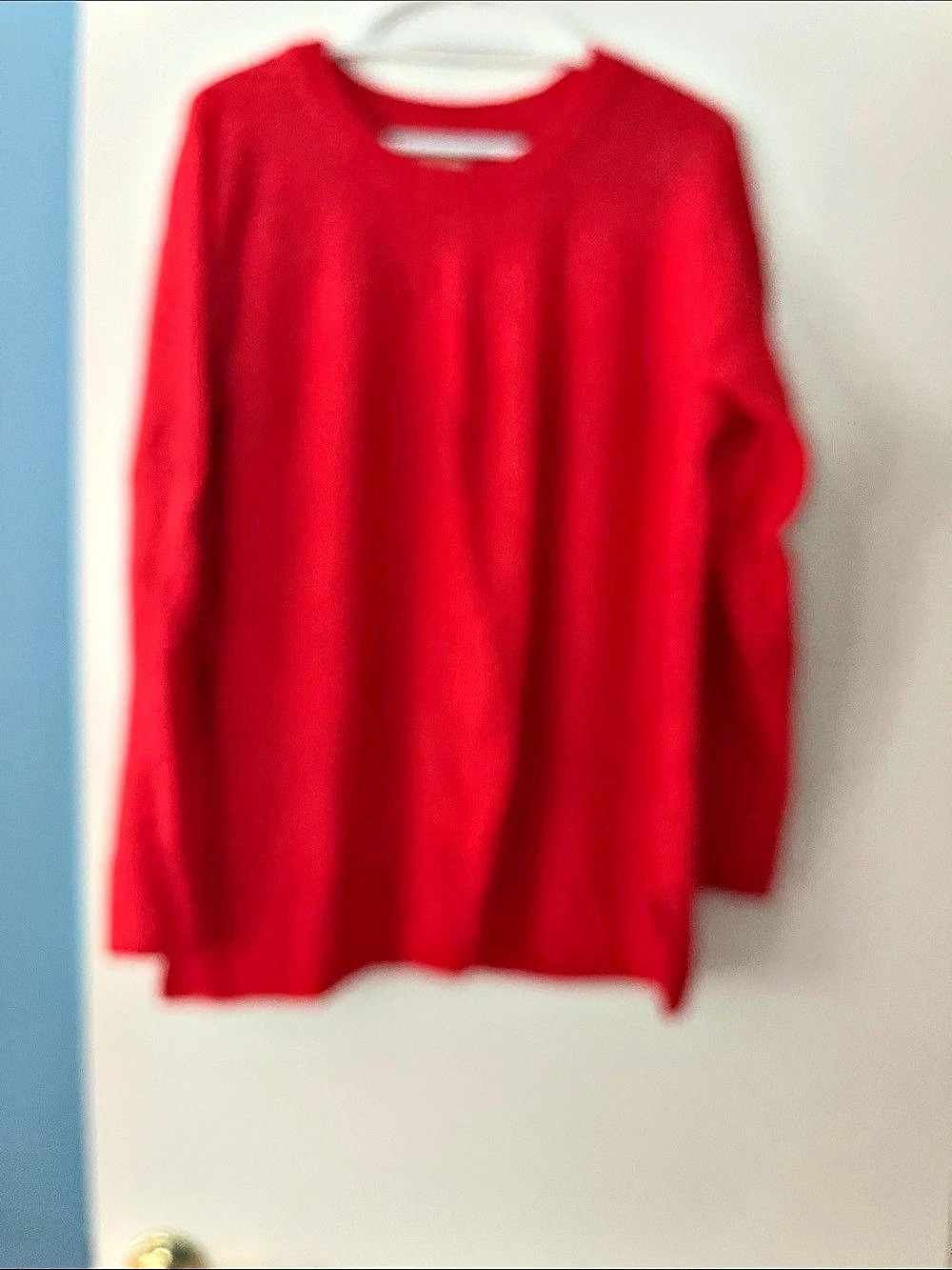 EVRI Red Crew Neck Sweater Size 1X Like New
